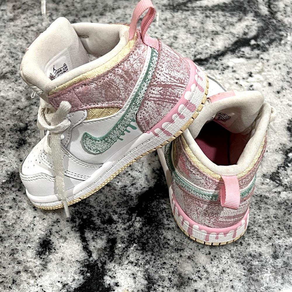 Nike Jordan Toddler Air Jordan 1 Mid Paint Drip Ice Cream DD1669100 size 7c